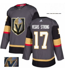 Mens Adidas Vegas Golden Knights 17 Vegas Strong Authentic Gray Fashion Gold NHL Jersey Mens Adidas Vegas Golden Knights 17 Vegas Strong Authentic Gray Fashion Gold NHL Jersey