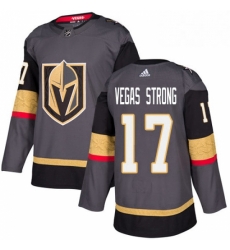 Mens Adidas Vegas Golden Knights 17 Vegas Strong Authentic Gray Home NHL Jersey Mens Adidas Vegas Golden Knights 17 Vegas Strong Authentic Gray Home NHL Jersey