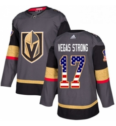 Mens Adidas Vegas Golden Knights 17 Vegas Strong Authentic Gray USA Flag Fashion NHL Jersey Mens Adidas Vegas Golden Knights 17 Vegas Strong Authentic Gray USA Flag Fashion NHL Jersey