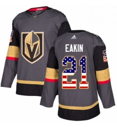 Mens Adidas Vegas Golden Knights 21 Cody Eakin Authentic Gray USA Flag Fashion NHL Jersey Mens Adidas Vegas Golden Knights 21 Cody Eakin Authentic Gray USA Flag Fashion NHL Jersey