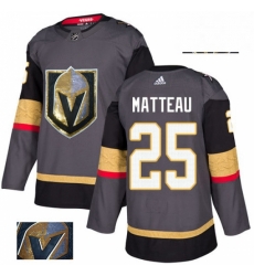 Mens Adidas Vegas Golden Knights 25 Stefan Matteau Authentic Gray Fashion Gold NHL Jersey Mens Adidas Vegas Golden Knights 25 Stefan Matteau Authentic Gray Fashion Gold NHL Jersey