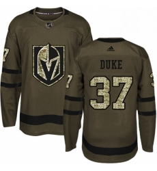 Mens Adidas Vegas Golden Knights 37 Reid Duke Authentic Green Salute to Service NHL Jersey Mens Adidas Vegas Golden Knights 37 Reid Duke Authentic Green Salute to Service NHL Jersey