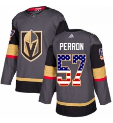 Mens Adidas Vegas Golden Knights 57 David Perron Authentic Gray USA Flag Fashion NHL Jersey Mens Adidas Vegas Golden Knights 57 David Perron Authentic Gray USA Flag Fashion NHL Jersey