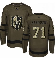 Mens Adidas Vegas Golden Knights 71 William Karlsson Authentic Green Salute to Service NHL Jersey Mens Adidas Vegas Golden Knights 71 William Karlsson Authentic Green Salute to Service NHL Jersey