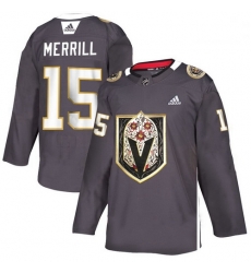Vegas Golden Knights 15 Jon Merrill Gray Dia De Los Muertos Adidas Jersey Vegas Golden Knights 15 Jon Merrill Gray Dia De Los Muertos Adidas Jersey