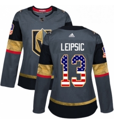 Womens Adidas Vegas Golden Knights 13 Brendan Leipsic Authentic Gray USA Flag Fashion NHL Jersey Womens Adidas Vegas Golden Knights 13 Brendan Leipsic Authentic Gray USA Flag Fashion NHL Jersey