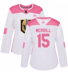 Womens Adidas Vegas Golden Knights 15 Jon Merrill Authentic WhitePink Fashion NHL Jersey Womens Adidas Vegas Golden Knights 15 Jon Merrill Authentic WhitePink Fashion NHL Jersey
