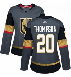Womens Adidas Vegas Golden Knights 20 Paul Thompson Authentic Gray Home NHL Jersey Womens Adidas Vegas Golden Knights 20 Paul Thompson Authentic Gray Home NHL Jersey
