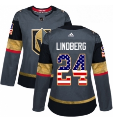 Womens Adidas Vegas Golden Knights 24 Oscar Lindberg Authentic Gray USA Flag Fashion NHL Jersey Womens Adidas Vegas Golden Knights 24 Oscar Lindberg Authentic Gray USA Flag Fashion NHL Jersey
