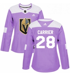 Womens Adidas Vegas Golden Knights 28 William Carrier Authentic Purple Fights Cancer Practice NHL Jersey Womens Adidas Vegas Golden Knights 28 William Carrier Authentic Purple Fights Cancer Practice NHL Jersey