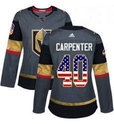 Womens Adidas Vegas Golden Knights 40 Ryan Carpenter Authentic Gray USA Flag Fashion NHL Jersey Womens Adidas Vegas Golden Knights 40 Ryan Carpenter Authentic Gray USA Flag Fashion NHL Jersey