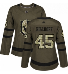 Womens Adidas Vegas Golden Knights 45 Jake Bischoff Authentic Green Salute to Service NHL Jersey Womens Adidas Vegas Golden Knights 45 Jake Bischoff Authentic Green Salute to Service NHL Jersey