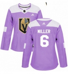 Womens Adidas Vegas Golden Knights 6 Colin Miller Authentic Purple Fights Cancer Practice NHL Jersey Womens Adidas Vegas Golden Knights 6 Colin Miller Authentic Purple Fights Cancer Practice NHL Jersey