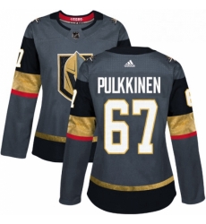 Womens Adidas Vegas Golden Knights 67 Teemu Pulkkinen Authentic Gray Home NHL Jersey Womens Adidas Vegas Golden Knights 67 Teemu Pulkkinen Authentic Gray Home NHL Jersey