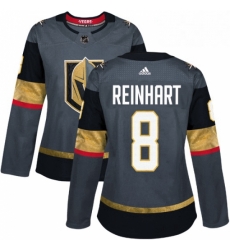Womens Adidas Vegas Golden Knights 8 Griffin Reinhart Authentic Gray Home NHL Jersey Womens Adidas Vegas Golden Knights 8 Griffin Reinhart Authentic Gray Home NHL Jersey