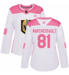 Womens Adidas Vegas Golden Knights 81 Jonathan Marchessault Authentic WhitePink Fashion NHL Jersey Womens Adidas Vegas Golden Knights 81 Jonathan Marchessault Authentic WhitePink Fashion NHL Jersey