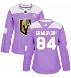 Womens Adidas Vegas Golden Knights 84 Mikhail Grabovski Authentic Purple Fights Cancer Practice NHL Jersey Womens Adidas Vegas Golden Knights 84 Mikhail Grabovski Authentic Purple Fights Cancer Practice NHL Jersey