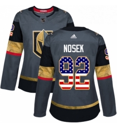 Womens Adidas Vegas Golden Knights 92 Tomas Nosek Authentic Gray USA Flag Fashion NHL Jersey Womens Adidas Vegas Golden Knights 92 Tomas Nosek Authentic Gray USA Flag Fashion NHL Jersey