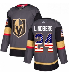 Youth Adidas Vegas Golden Knights 24 Oscar Lindberg Authentic Gray USA Flag Fashion NHL Jersey Youth Adidas Vegas Golden Knights 24 Oscar Lindberg Authentic Gray USA Flag Fashion NHL Jersey
