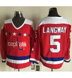 Capitals #5 Rod Langway Red Alternate CCM Throwback Stitched NHL Jersey Capitals #5 Rod Langway Red Alternate CCM Throwback Stitched NHL Jersey
