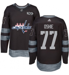 Capitals #77 T J Oshie Black 1917 2017 100th Anniversary Stitched NHL Jersey Capitals #77 T J Oshie Black 1917 2017 100th Anniversary Stitched NHL Jersey