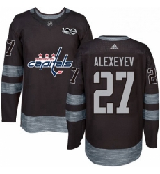 Mens Adidas Washington Capitals 27 Alexander Alexeyev Authentic Black 1917 2017 100th Anniversary NHL Jerse Mens Adidas Washington Capitals 27 Alexander Alexeyev Authentic Black 1917 2017 100th Anniversary NHL Jerse