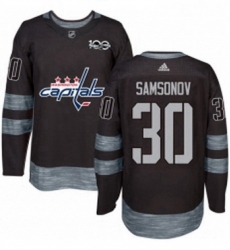 Mens Adidas Washington Capitals 30 Ilya Samsonov Authentic Black 1917 2017 100th Anniversary NHL Jersey Mens Adidas Washington Capitals 30 Ilya Samsonov Authentic Black 1917 2017 100th Anniversary NHL Jersey