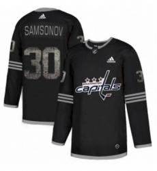 Mens Adidas Washington Capitals 30 Ilya Samsonov Black 1 Authentic Classic Stitched NHL Jersey Mens Adidas Washington Capitals 30 Ilya Samsonov Black 1 Authentic Classic Stitched NHL Jersey