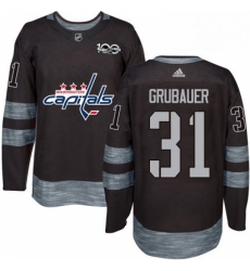 Mens Adidas Washington Capitals 31 Philipp Grubauer Authentic Black 1917 2017 100th Anniversary NHL Jersey Mens Adidas Washington Capitals 31 Philipp Grubauer Authentic Black 1917 2017 100th Anniversary NHL Jersey