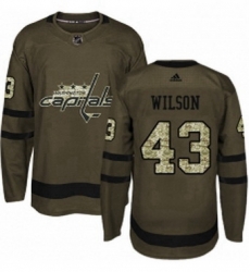 Mens Adidas Washington Capitals 43 Tom Wilson Premier Green Salute to Service NHL Jersey Mens Adidas Washington Capitals 43 Tom Wilson Premier Green Salute to Service NHL Jersey