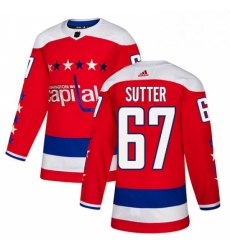 Mens Adidas Washington Capitals 67 Riley Sutter Authentic Red Alternate NHL Jersey Mens Adidas Washington Capitals 67 Riley Sutter Authentic Red Alternate NHL Jersey