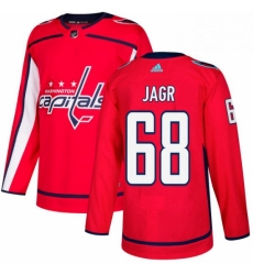Mens Adidas Washington Capitals 68 Jaromir Jagr Authentic Red Home NHL Jersey Mens Adidas Washington Capitals 68 Jaromir Jagr Authentic Red Home NHL Jersey