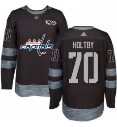 Mens Adidas Washington Capitals 70 Braden Holtby Authentic Black 1917 2017 100th Anniversary NHL Jersey Mens Adidas Washington Capitals 70 Braden Holtby Authentic Black 1917 2017 100th Anniversary NHL Jersey