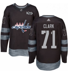 Mens Adidas Washington Capitals 71 Kody Clark Authentic Black 1917 2017 100th Anniversary NHL Jerse Mens Adidas Washington Capitals 71 Kody Clark Authentic Black 1917 2017 100th Anniversary NHL Jerse