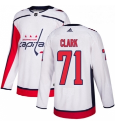 Mens Adidas Washington Capitals 71 Kody Clark Authentic White Away NHL Jerse Mens Adidas Washington Capitals 71 Kody Clark Authentic White Away NHL Jerse