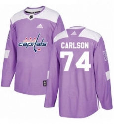 Mens Adidas Washington Capitals 74 John Carlson Authentic Purple Fights Cancer Practice NHL Jersey Mens Adidas Washington Capitals 74 John Carlson Authentic Purple Fights Cancer Practice NHL Jersey