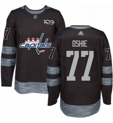 Mens Adidas Washington Capitals 77 TJ Oshie Authentic Black 1917 2017 100th Anniversary NHL Jersey Mens Adidas Washington Capitals 77 TJ Oshie Authentic Black 1917 2017 100th Anniversary NHL Jersey
