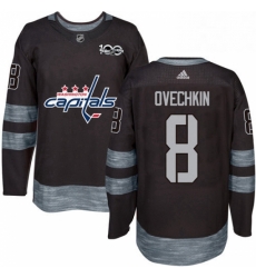 Mens Adidas Washington Capitals 8 Alex Ovechkin Authentic Black 1917 2017 100th Anniversary NHL Jersey Mens Adidas Washington Capitals 8 Alex Ovechkin Authentic Black 1917 2017 100th Anniversary NHL Jersey