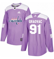 Mens Adidas Washington Capitals 91 Tyler Graovac Authentic Purple Fights Cancer Practice NHL Jersey Mens Adidas Washington Capitals 91 Tyler Graovac Authentic Purple Fights Cancer Practice NHL Jersey