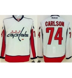 Washington Capitals #74 John Carlson White Stitched NHL Jersey Washington Capitals #74 John Carlson White Stitched NHL Jersey