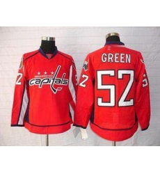 Washington Capitals No.52 GREEN Red Jersey Washington Capitals No.52 GREEN Red Jersey