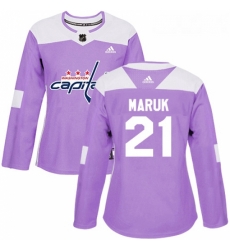 Womens Adidas Washington Capitals 21 Dennis Maruk Authentic Purple Fights Cancer Practice NHL Jersey Womens Adidas Washington Capitals 21 Dennis Maruk Authentic Purple Fights Cancer Practice NHL Jersey