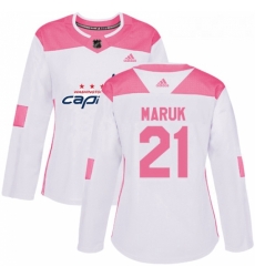 Womens Adidas Washington Capitals 21 Dennis Maruk Authentic WhitePink Fashion NHL Jersey Womens Adidas Washington Capitals 21 Dennis Maruk Authentic WhitePink Fashion NHL Jersey