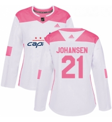 Womens Adidas Washington Capitals 21 Lucas Johansen Authentic WhitePink Fashion NHL Jersey Womens Adidas Washington Capitals 21 Lucas Johansen Authentic WhitePink Fashion NHL Jersey