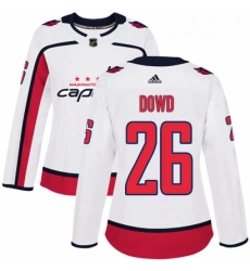 Womens Adidas Washington Capitals 26 Nic Dowd Authentic White Away NHL Jersey Womens Adidas Washington Capitals 26 Nic Dowd Authentic White Away NHL Jersey