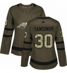 Womens Adidas Washington Capitals 30 Ilya Samsonov Authentic Green Salute to Service NHL Jersey Womens Adidas Washington Capitals 30 Ilya Samsonov Authentic Green Salute to Service NHL Jersey