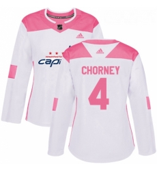 Womens Adidas Washington Capitals 4 Taylor Chorney Authentic WhitePink Fashion NHL Jersey Womens Adidas Washington Capitals 4 Taylor Chorney Authentic WhitePink Fashion NHL Jersey