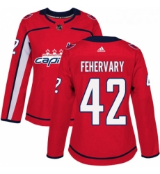 Womens Adidas Washington Capitals 42 Martin Fehervary Authentic Red Home NHL Jerse Womens Adidas Washington Capitals 42 Martin Fehervary Authentic Red Home NHL Jerse
