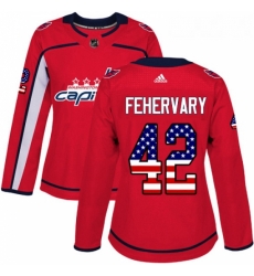 Womens Adidas Washington Capitals 42 Martin Fehervary Authentic Red USA Flag Fashion NHL Jersey Womens Adidas Washington Capitals 42 Martin Fehervary Authentic Red USA Flag Fashion NHL Jersey