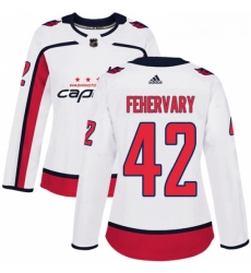 Womens Adidas Washington Capitals 42 Martin Fehervary Authentic White Away NHL Jerse Womens Adidas Washington Capitals 42 Martin Fehervary Authentic White Away NHL Jerse